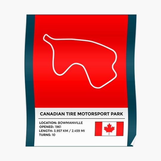 Discover Mosport Park [info] Premium Matte Vertical Poster
