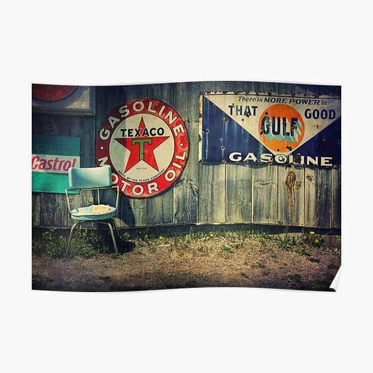 Discover Pit Stop Premium Matte Vertical Poster