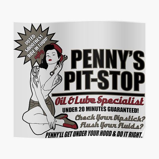 Discover Penny's Pit-Stop Premium Matte Vertical Poster