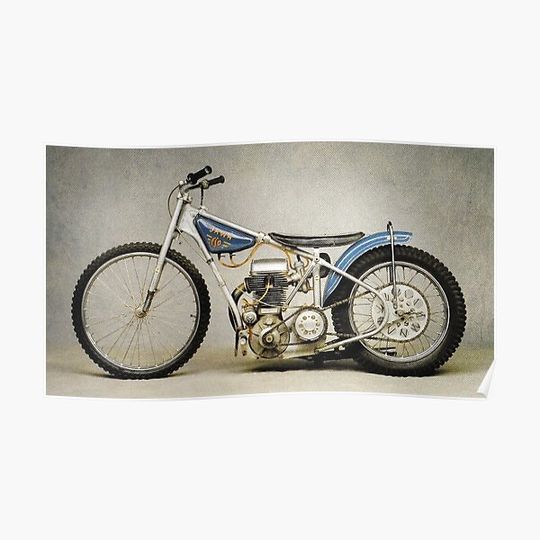 Discover 1966 Jawa ESO Speedway Racing Motorcycle Premium Matte Vertical Poster