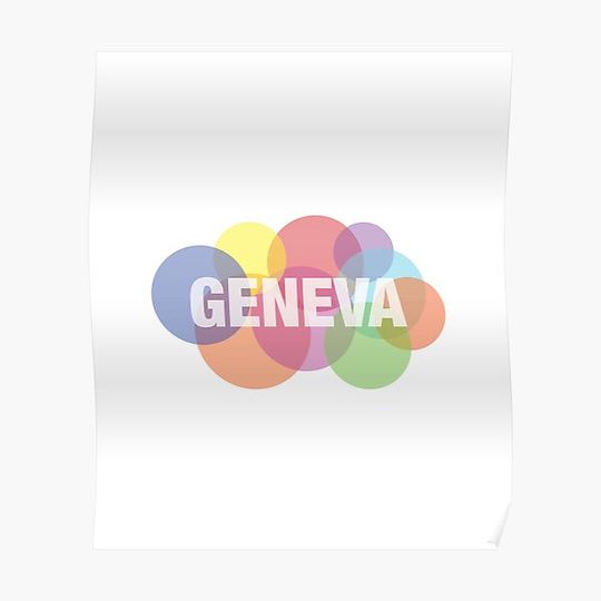 Discover Geneva Bubbles Premium Matte Vertical Poster