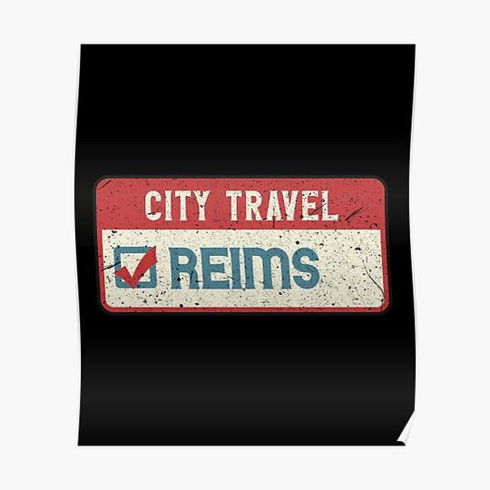 Discover Reims city travel Premium Matte Vertical Poster