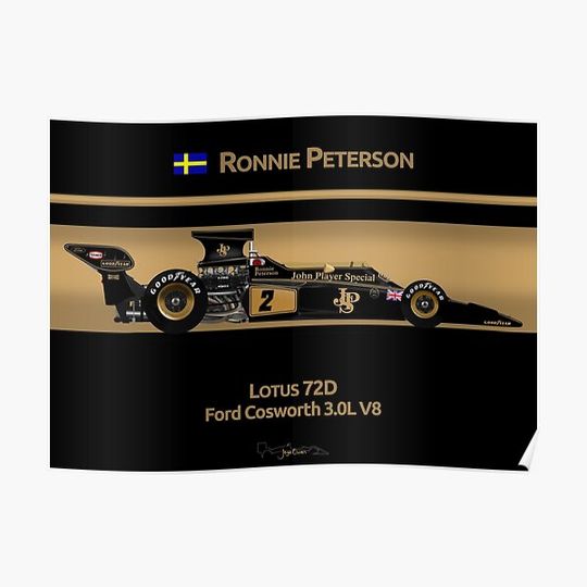 Discover Ronnie Peterson - Lotus 72D/E Premium Matte Vertical Poster