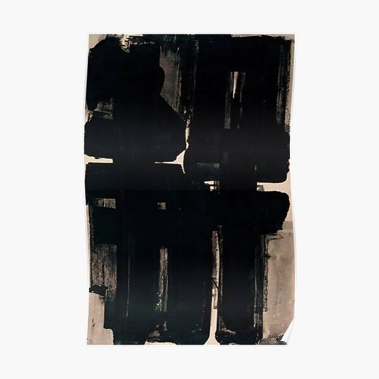 Discover Pierre Soulages Ohne Titel Thumb Premium Matte Vertical Poster