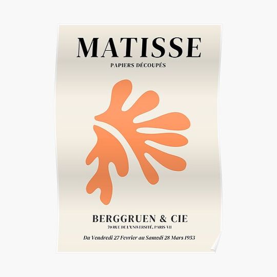 Discover Matisse orange cuts cut premium matte vertical post poster