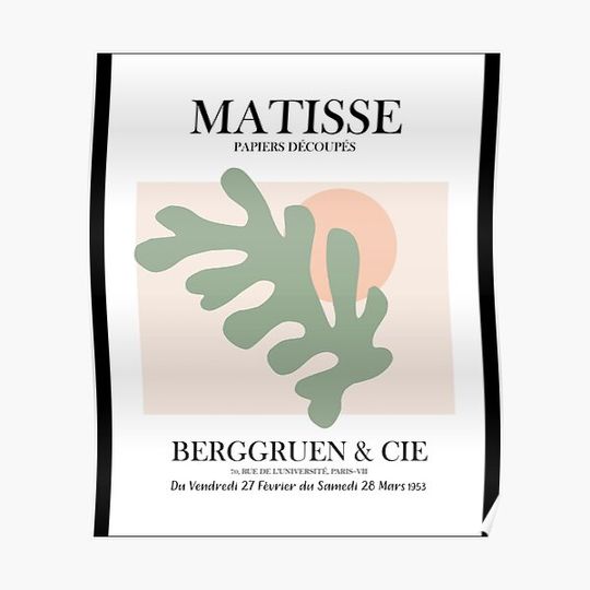 Discover matisse exhibition  Papiers Découpés Premium Matte Vertical Poster