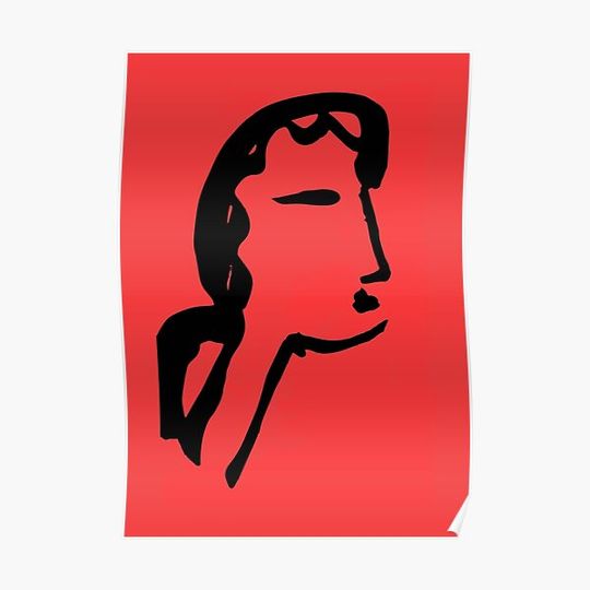 Discover Henri Matisse - Face in Profile - Matisse Lithography Premium Matte Vertical Poster