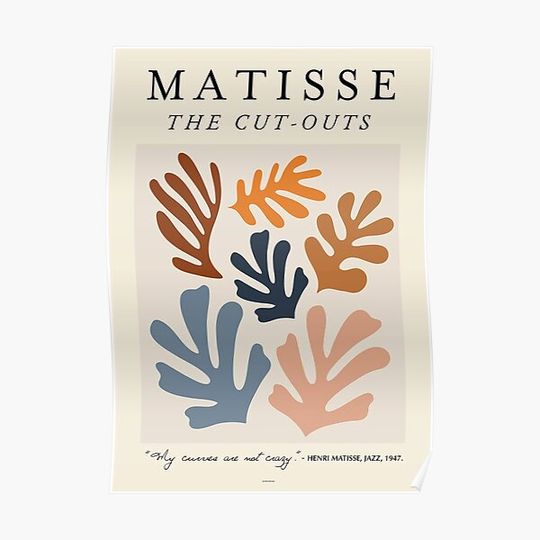 Discover H Matisse - The Cut - Outs Jazz 1947 Premium Matte Vertical Poster
