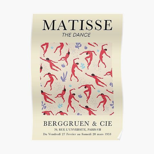 Discover Henri Matisse The Dance Exhibition Poster Premium Matte Vertical Poster