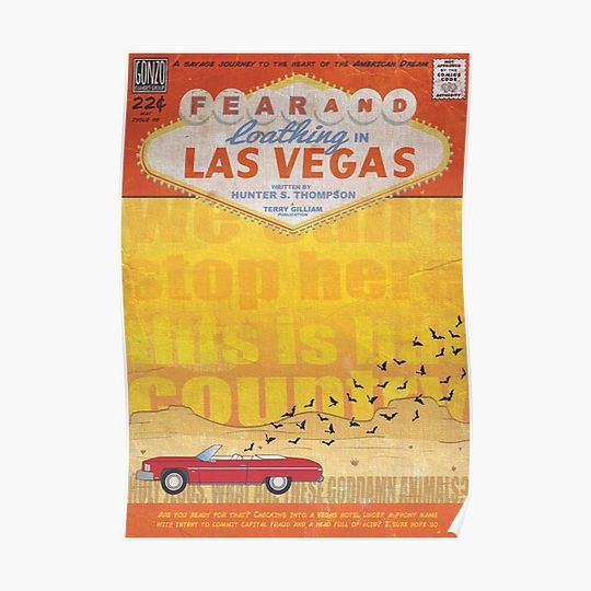 Discover Fear and Loathing Comic Style Poster Premium Matte Vertical Poster