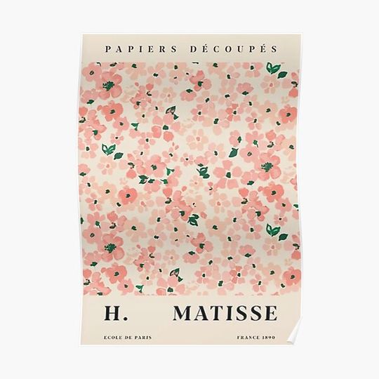 Discover Flower Pink H Matisse Premium Matte Vertical Poster
