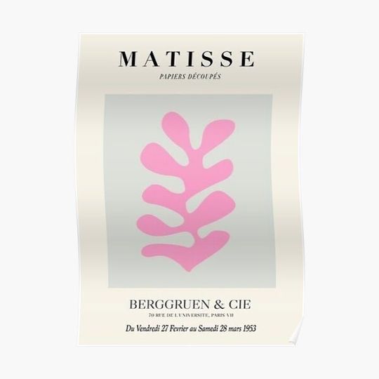 Discover Cut Out Pink Aesthetic 1953 Premium Matte Vertical Poster