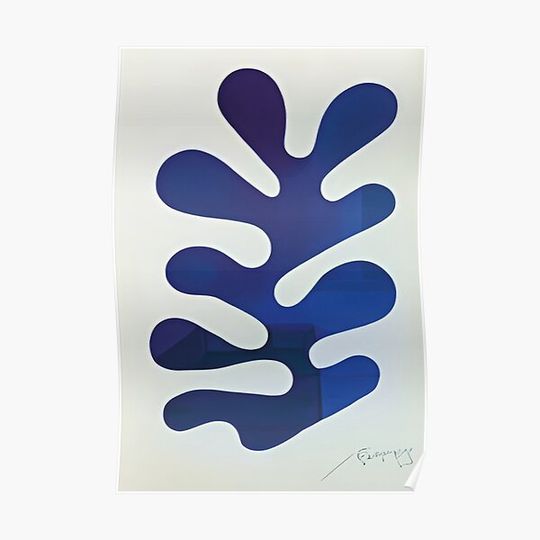 Discover Matisse coral with relief Premium Matte Vertical Poster