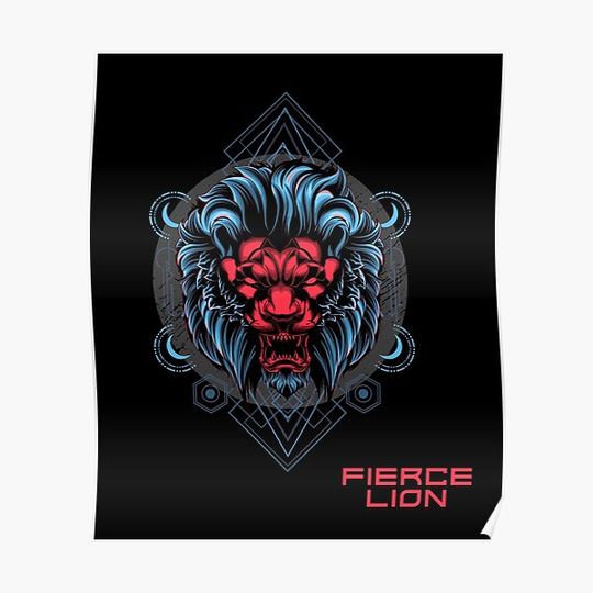 Discover lion desgin Premium Matte Vertical Poster