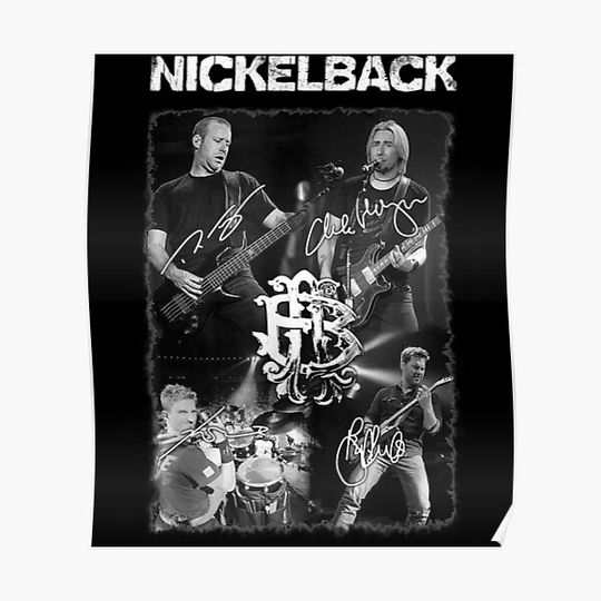 Discover Vintage Virtual Nickelbacks Band Music Legend 70s 80s Premium Matte Vertical Poster