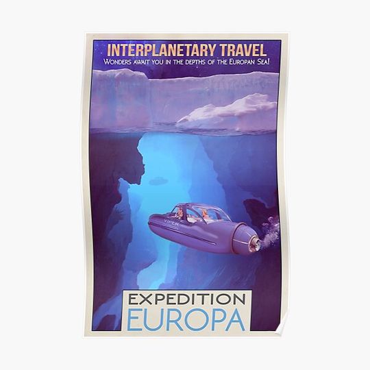 Discover Europa Travel Poster Premium Matte Vertical Poster