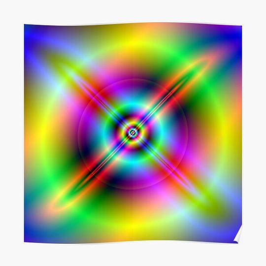 Discover Neon Orbiter Premium Matte Vertical Poster