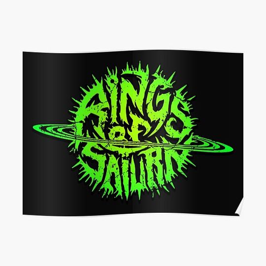 Discover Rings of Saturn Band Logo Premium Matte Vertical Poster