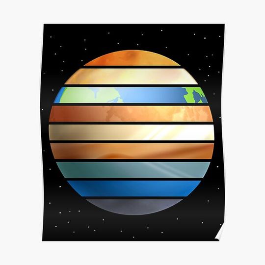 Discover Amazing Planet Solar System Astronomy Premium Matte Vertical Poster