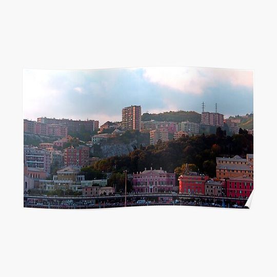 Discover Genoa skyline III Premium Matte Vertical Poster