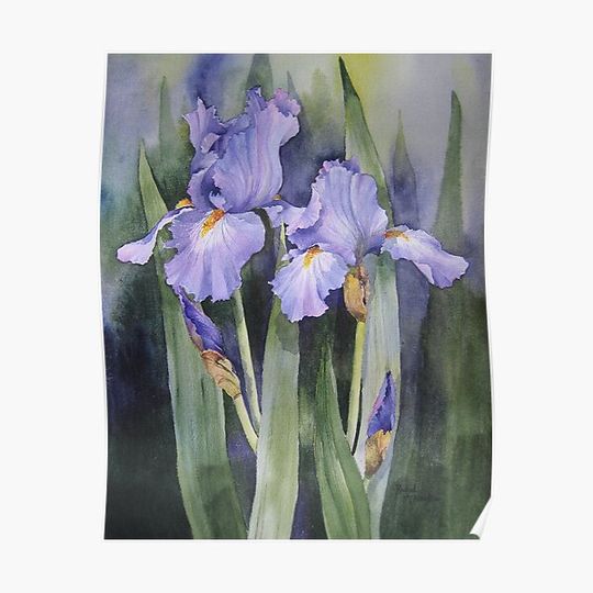 Discover Mauve Iris Premium Matte Vertical Poster