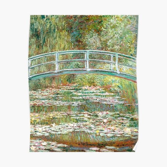 Discover Bridge over a Pond of Water Lilies by Claude Monet Premium Matte Vertical Poster