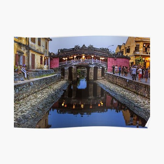 Discover Japanese Covered Bridge, Hoi An Premium Matte Vertical Poster
