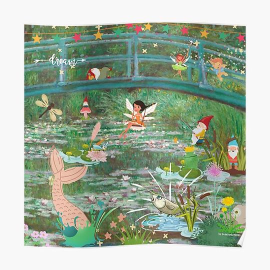 Discover Claude Monet The Japanese footbridge Magical Premium Matte Vertical Poster
