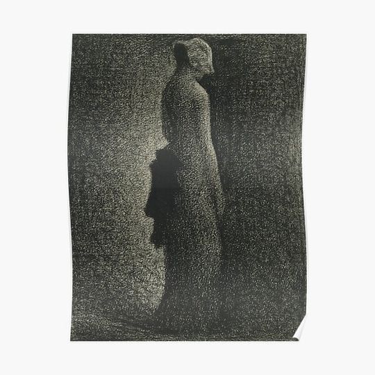 Discover The Black Bow by Georges Seurat Premium Matte Vertical Poster