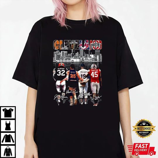 Discover Jim Brown Price Feller Griffin City Signatures 2023 Shirt, Vintage Jim Brown T-Shirt