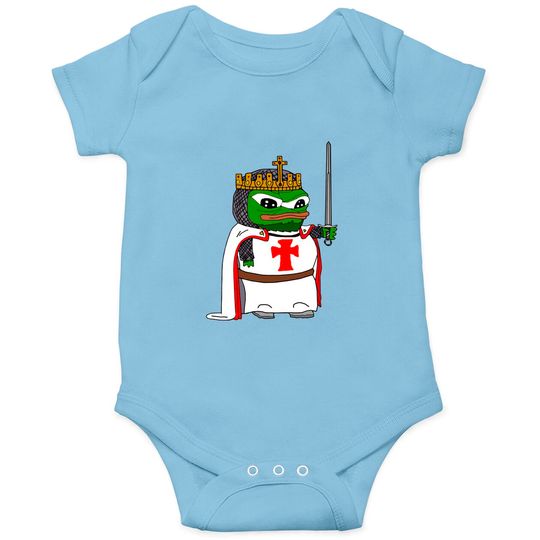 Discover Crusader Pepe Onesies