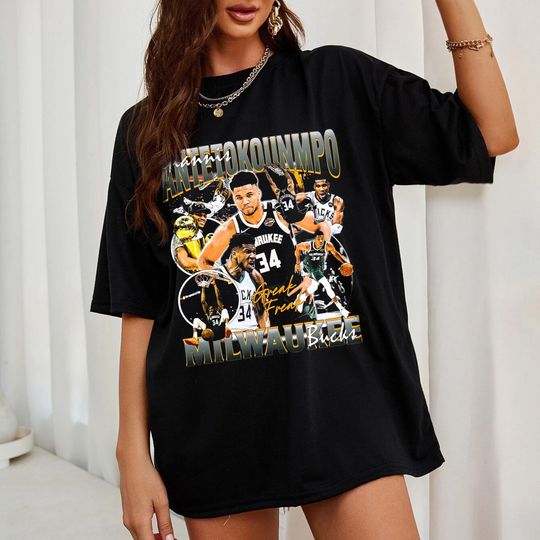 Discover Giannis Antetoko Vintage Shirt, Giannis Antetoko Fan Tees, Basketball Shirt