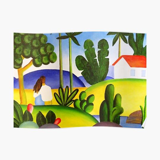 Discover Tarsila do Amaral Art 1886, São Paulo, Brésil Premium Matte Vertical Poster