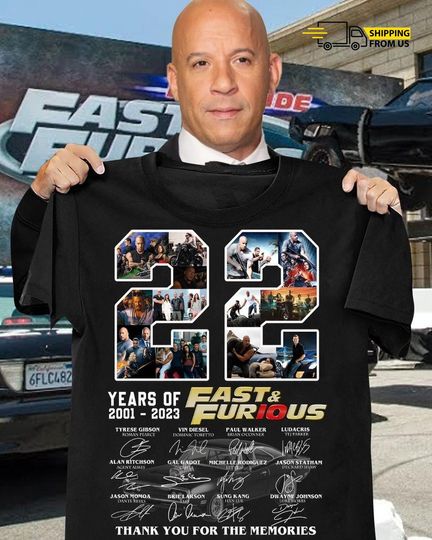 Discover Fast And Furious Shirt, 22 Years Of The Fast X Movie Shirt