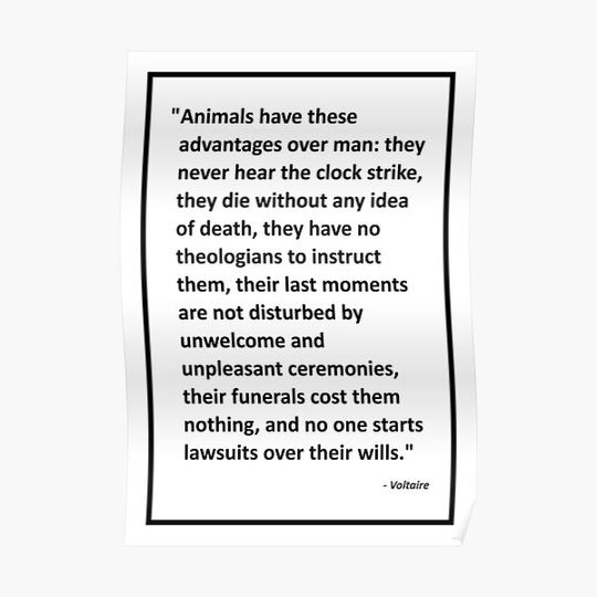 Discover Animals have these advantages over man Premium Matte Vertical Poster