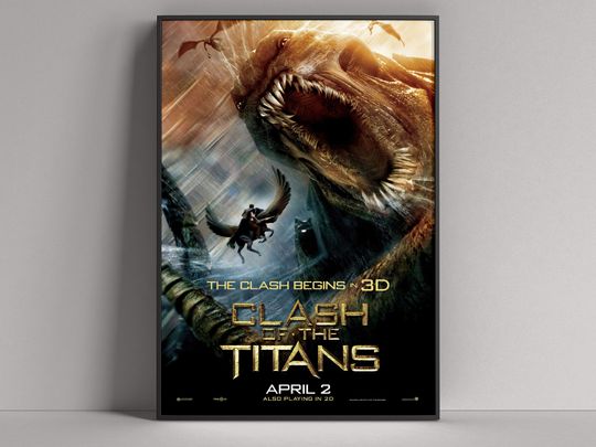 Discover Clash of the Titans (2010) Movie Film POSTER (Sam Worthington, Liam Neeson)