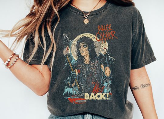 Discover Alice Cooper T-Shirt, Oversized Shirt, Classic Rock,