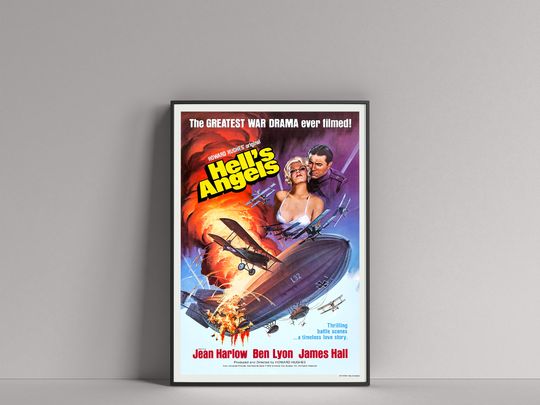 Discover Hell's Angels (1930) Movie Film POSTER (Ben Lyon, James Hall)
