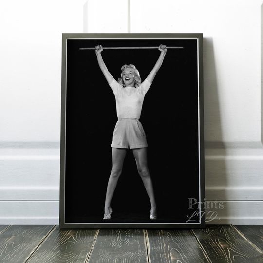 Discover Marilyn Monroe At The Gym Art Poster