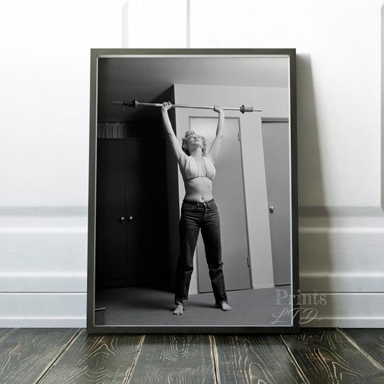 Discover Marilyn Monroe At The Gym Art Poster
