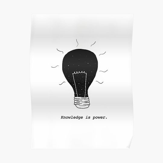 Discover Knowledge Is Power Premium Matte Vertical Poster