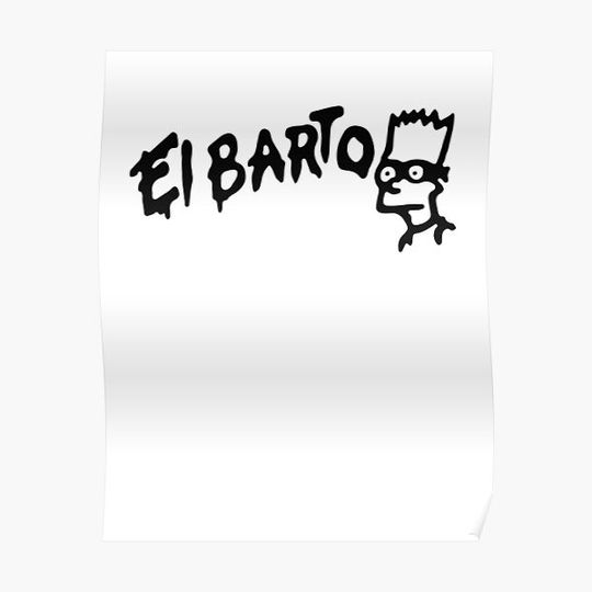 Discover El Barto 70 - T-Shirt for Boys Women Vintage Customize Trending Unisex Shirt for Men Girls Handmade Shirt Premium Matte Vertical Poster