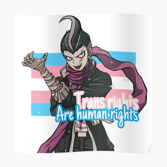 Discover Gundham Tanaka says trans rights are human rights Premium Matte Vertical Poster