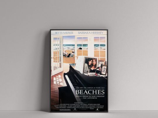 Discover Beaches (1988) Movie Film POSTER (Bette Midler, Barbara Hershey)