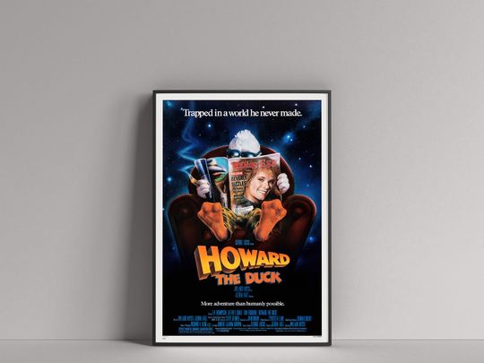Discover Howard the Duck (1986) Movie Film POSTER (Lea Thompson, Tim Robbins)