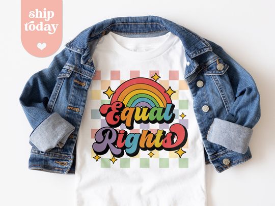 Discover Equal Rights Toddler Shirt Pride Month Shirts for Kids Lgbtq Support Month Shirts