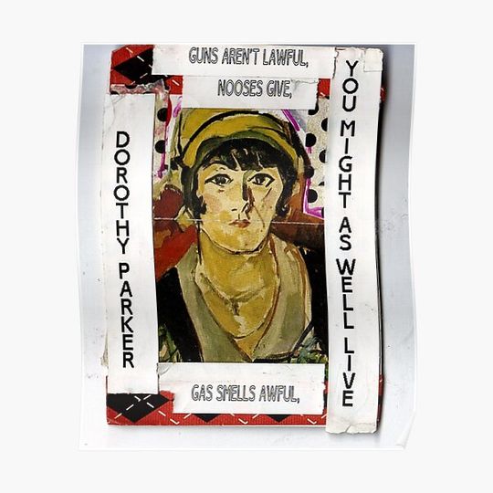Discover Dorothy Parker-"Resume"(You Might As Well Live) Premium Matte Vertical Poster