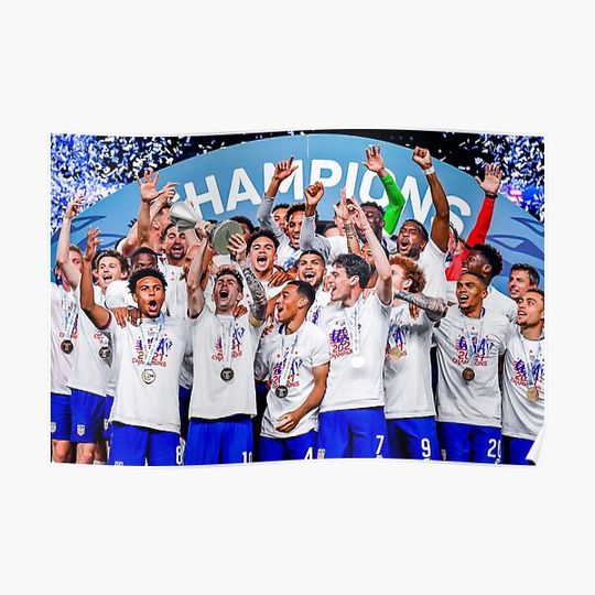 Discover USMNT Gold Medal Premium Matte Vertical Poster