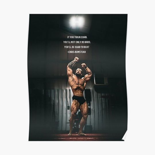 Discover Chris Bumstead Gym Motivation Poster Wall Art Premium Matte Vertical Poster