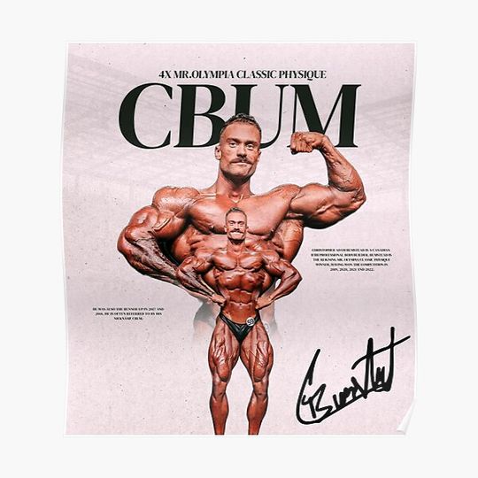 Discover CBUM Chris Bumstead Bodybuilding Gym Premium Matte Vertical Poster
